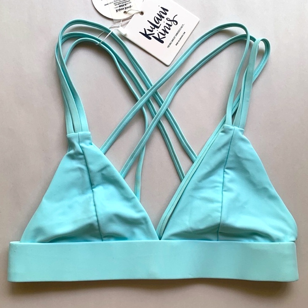 Brand New w/ Tags, Kulani Kinis Light Blue Bikini Top